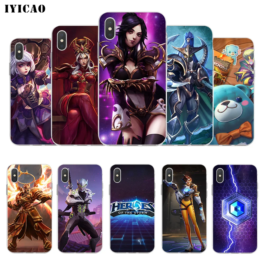 IYICAO &quotHeroes of the Storm&quot Мягкий силиконовый чехол для телефона iPhone X XR XS MAX 6 6s 7 8 Plus 5 5S SE