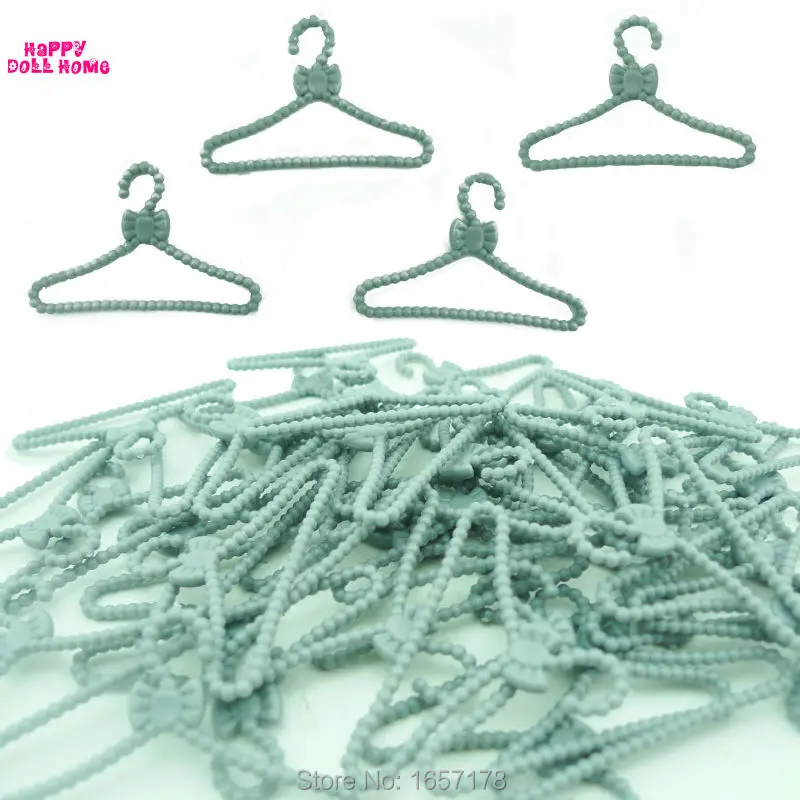 20 PCS Lot Silver Gray Hangers font b Accessories b font For Barbie font b Doll