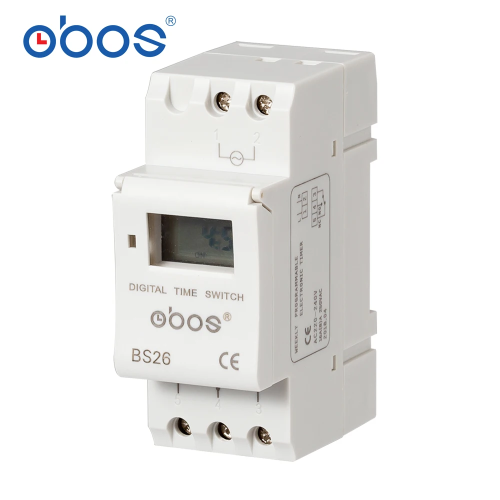 

OBOS DHC15A New Power outages memory 220V digital timer din timer digital with 16 times on/off per day time set range 1min-168H