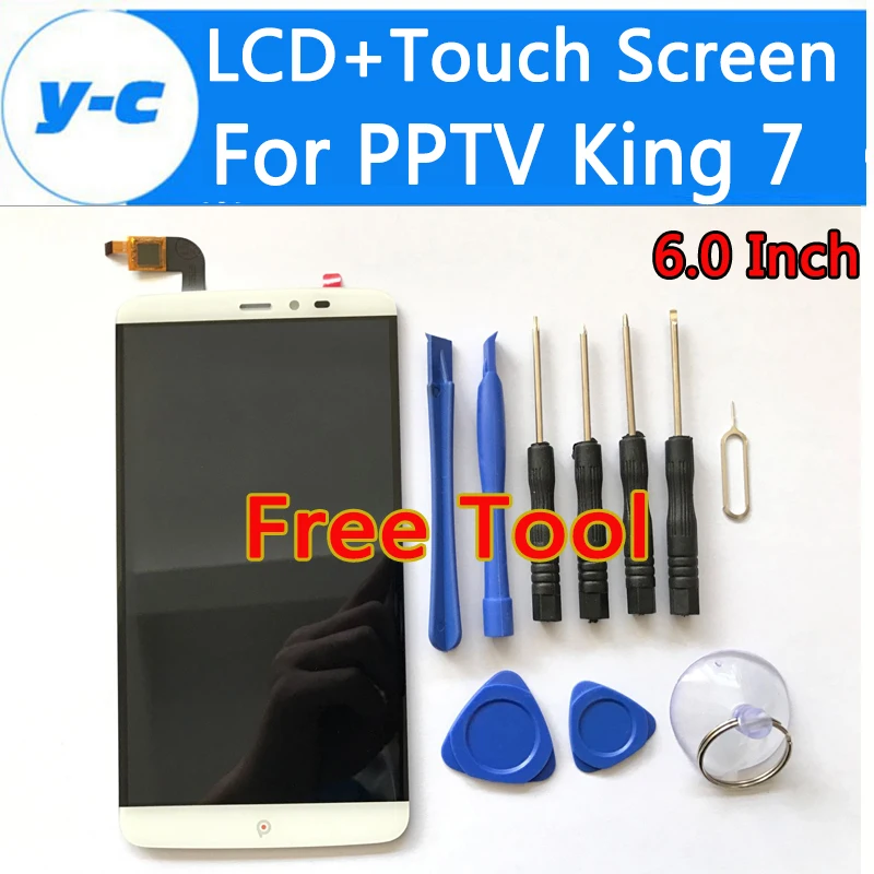 

PPTV King 7 LCD Display+Touch Screen 100% New High Quality Digitizer Assembly Screen For PPTV King 7 2560x1440 2K 6.0 Inch
