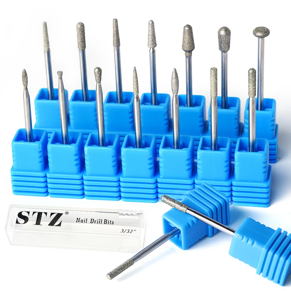 

1pc Nail Drill Bit Diamond Grinding Head 2.34mm Shank Manicure Cutter Electric Nail Files Tools Machine Accessories SAJG18-31