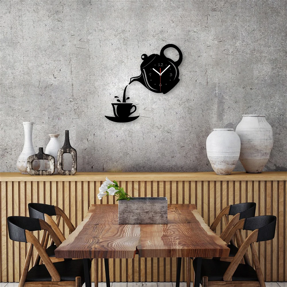 Kitchen Wall Decoration Coffee Cup Wall Clock