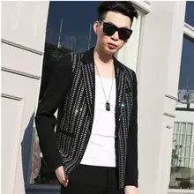 Мужской костюм, куртки, тонкая Корейская версия, блестящие повседневные Костюмы, красивый стиль, блейзер, весна