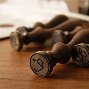

initial seal Vintage letter sealing wax stamp envelope standard stamp wood personalized motto letter sealing stamp