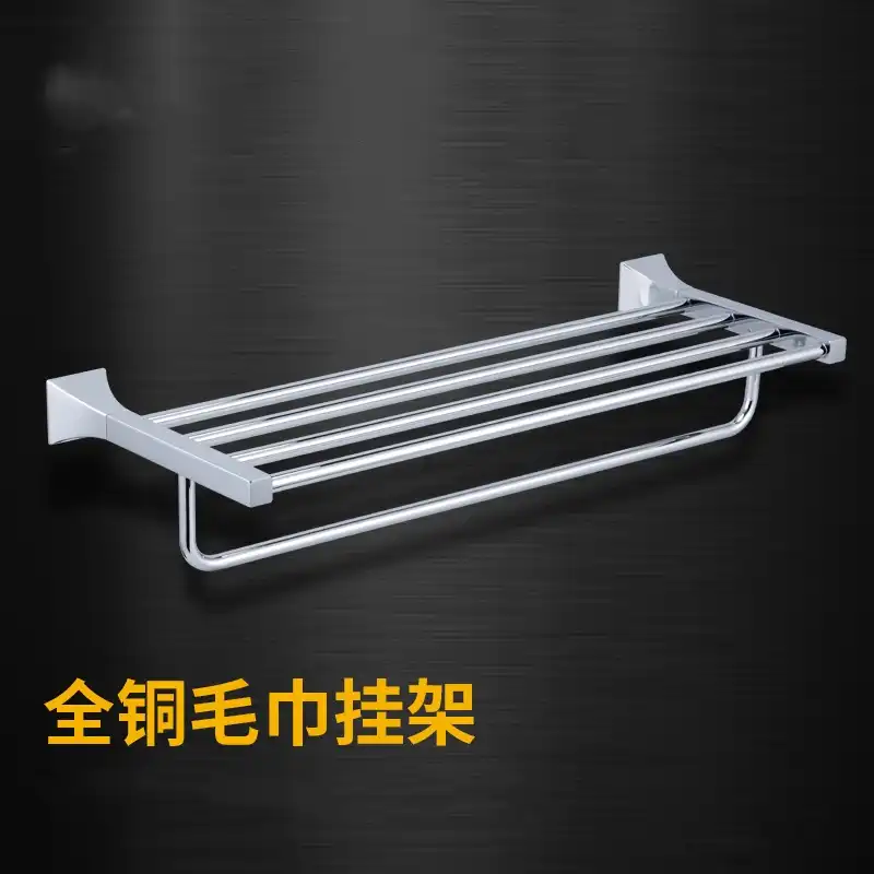 24 Inch Chrome Bathroom Shelf With Towel Bar Wall Mounted Makeup Chrome Bathroom Shelf With Towel Bar