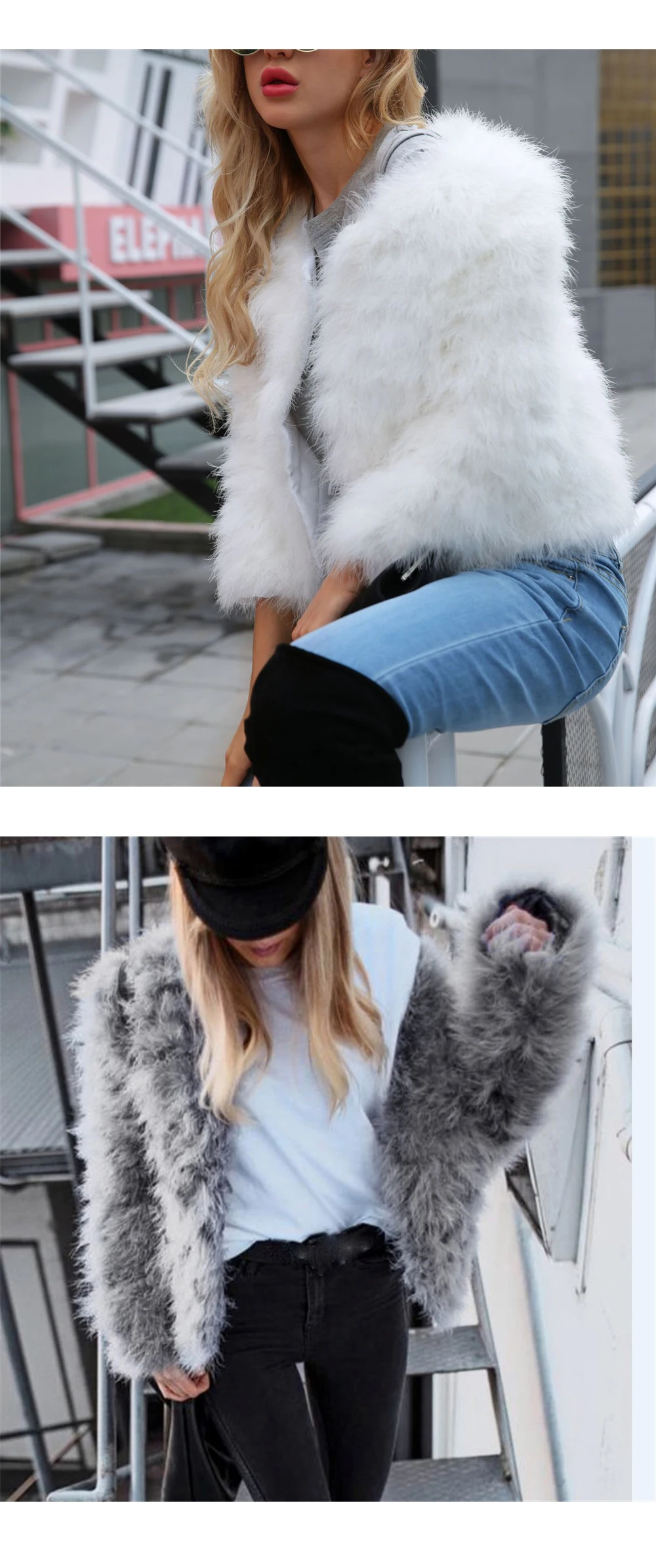 Fashionable and recreational coat female autumn winter new fund of imitation fur ostrich hair is short paragraph coat (8)