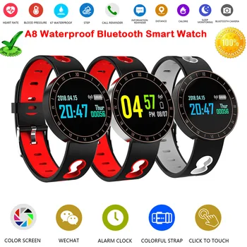 

Bluetooth Smart Bracelet Color Screen A8 Smartband Heart Rate Monitor Measure Blood Pressure for Fitness Tracker Smart Watch Men