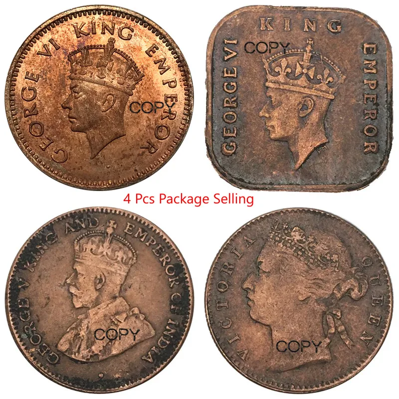 14 каратные проливы Джордж 1883 1/4 Cent 1940 1/2 1938 Pice 1899 Витория посылка продажа медных