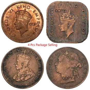 

Straits Settlements George 1883 1/4 Cent 1940 1/2 Cent 1938 1/2 Pice 1899 Vitoria 1/4 Cent Package Selling Copper Copy Coins