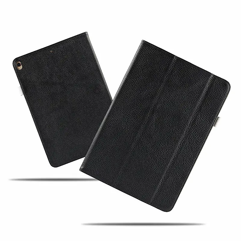 Для Apple IPad Air 3 10,5 ''чехол из натуральной кожи умный чехол для планшета из воловьей кожи для IPad Pro 10,5 защитный чехол+ ручка - Цвет: Черный