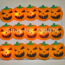 15 шт./партия 3 шт. легкая брошь Тыква основа для броши светодиодная мигающая нагрудная заколка светодиодный сверкающий значок для украшения Хэллоуина