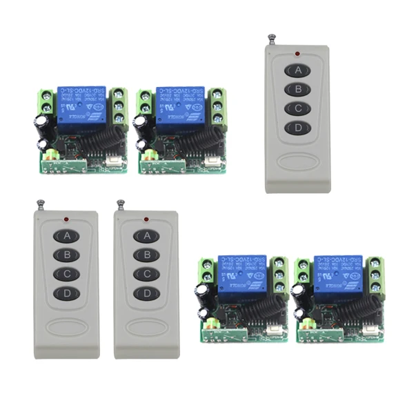 12V 1CH 10A Wireless Remote Control Switch Fixed Code 315mhz/433mhz Receiver For Applicance Garage Door 4236 proteco tx433 ptx433405 compatible replacement remote control 433mhz fixed code