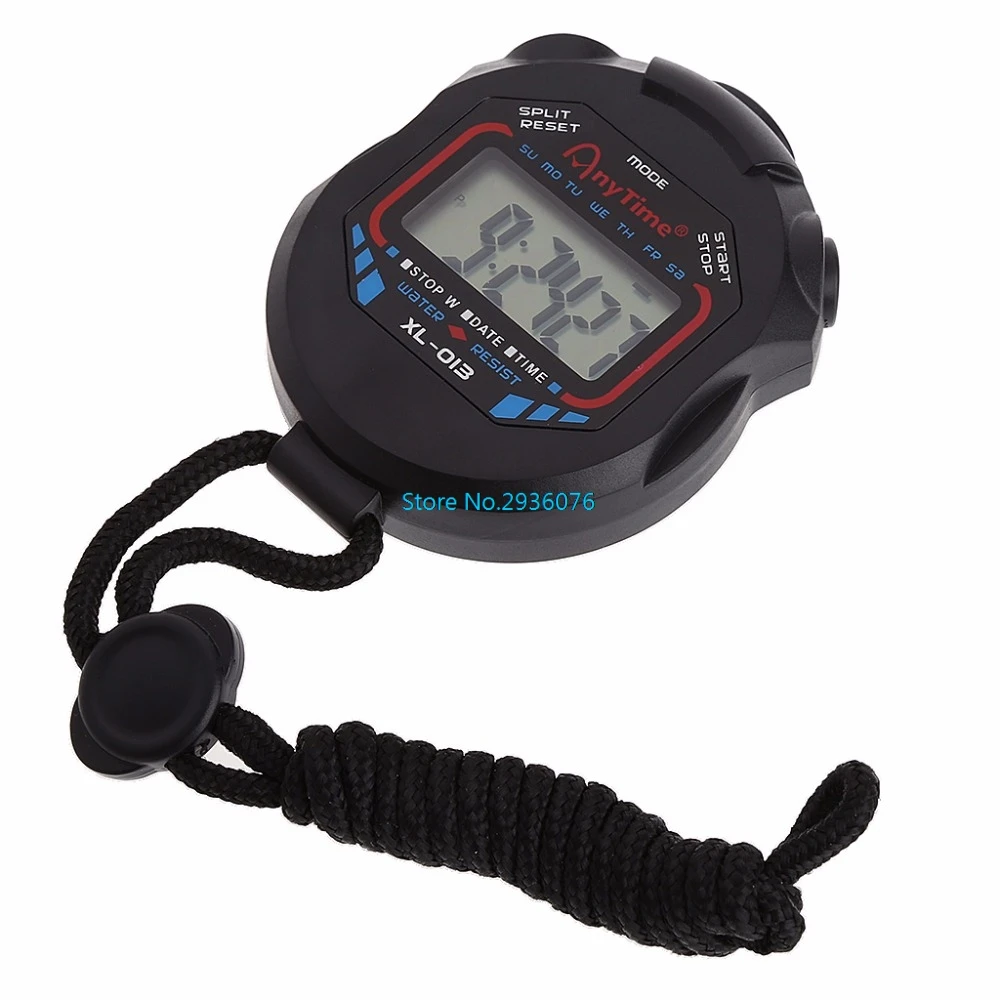 Professional Handheld Digital LCD Chronograph Sports Stopwatch Timer