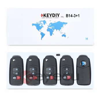 

KEYECY 5PCS/Lot Replacement Universal Remotes B-Series for KD900 KD900+, 4 Button KEYDIY B-Series Remote Control Key for B14-3+1