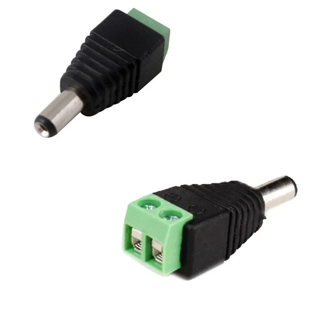 Fonte de Alimentação para Câmera de Cftv Sistema de Vigilância Lote Conector Bnc Adaptador Macho dc ip Cctv Acessórios 100 Pçs - 2.1x5.5mm 7 supply connector