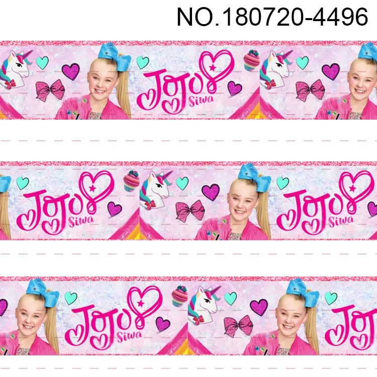 10 ярдов-разные размеры-JOJO gilr Grosgrain ribbon-JOJO, jojo, lovely girl printed ribbon - Цвет: 180720-4496