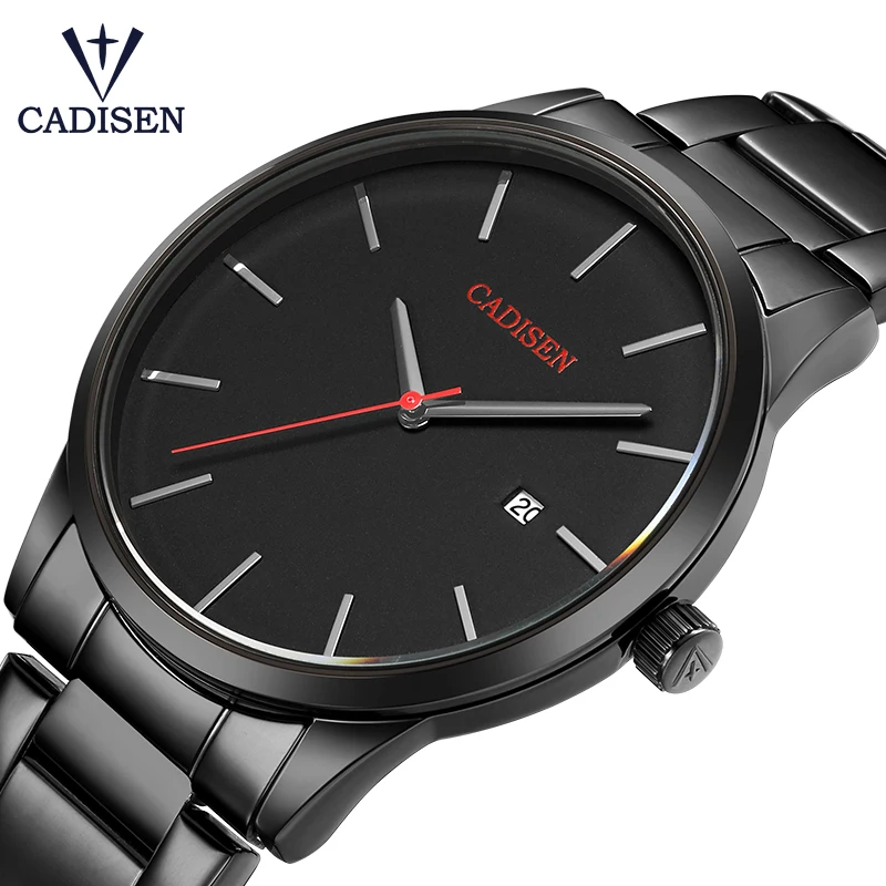 

Men Watches CADISEN Luxury Brand Quartz Display Date Watch Waterproof High Quality Men's Quartz Wrist Watch Relogio Masculino