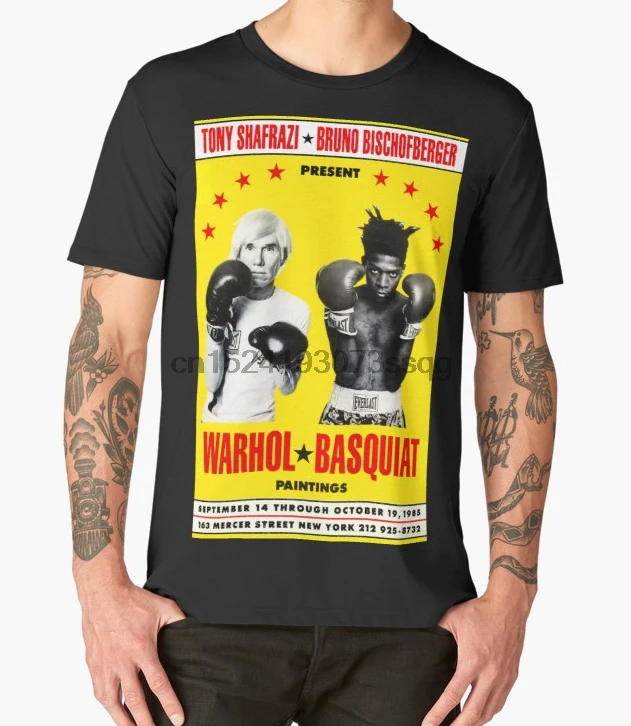 

Printed Men T Shirt Cotton O-Neck tshirts Basquiat Warhol Poster Short-Sleeve Women T-Shirt