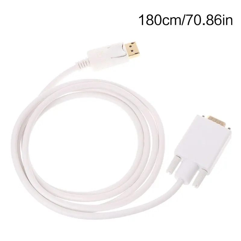 Displayport к VGA кабель конвертер адаптер провода для hp Dell Asus lenovo ПК ноутбук VGA монитор - Цвет: WHITE