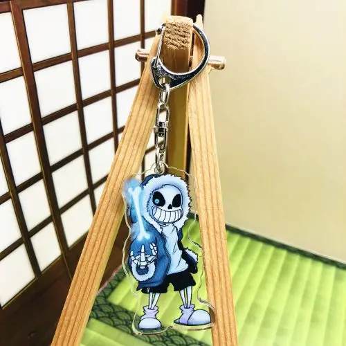 Брелок для ключей Undertale Sans акриловый ремешок подвески кольцо D327|Брелоки| |