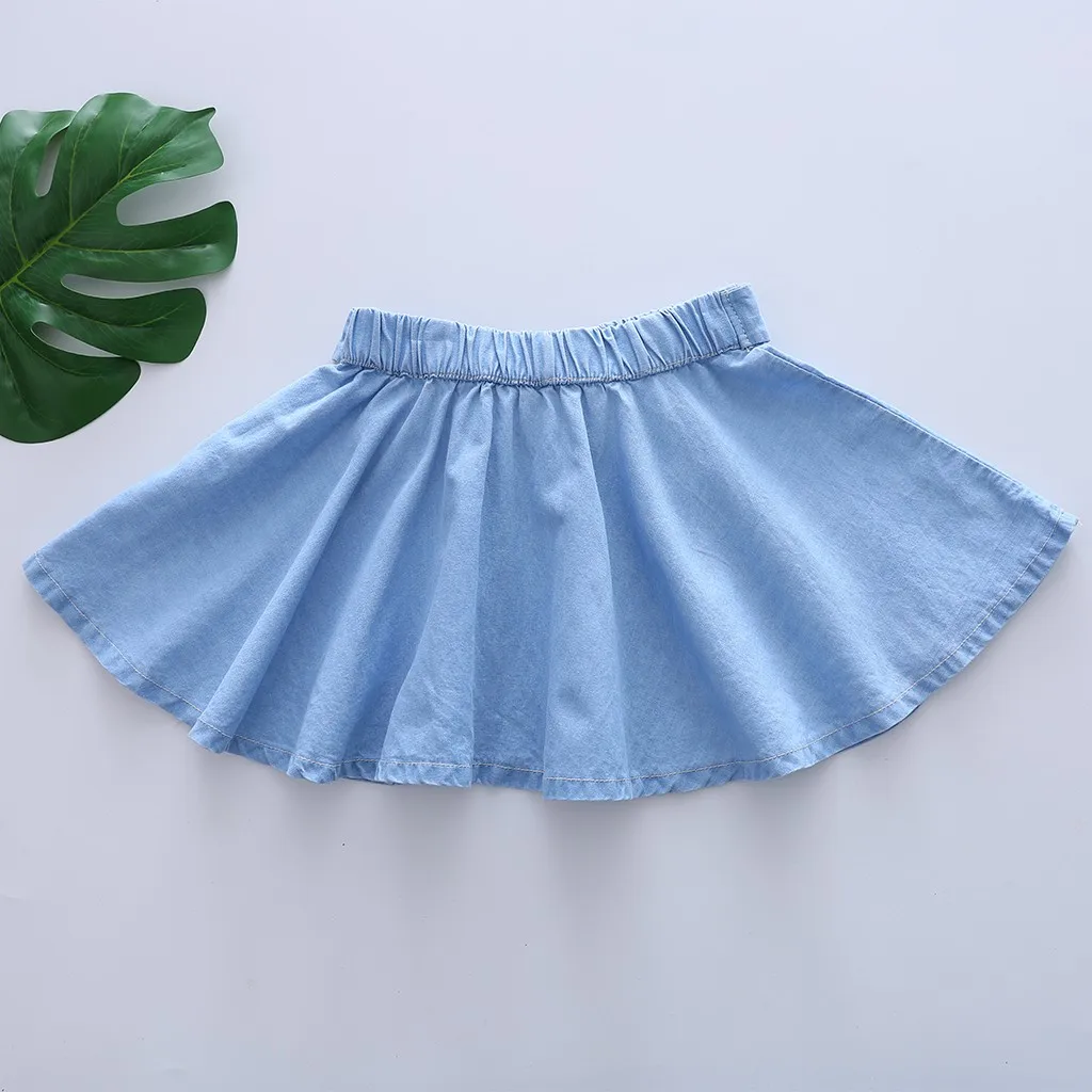 Юбки Одежда для маленьких детей юбка для девочек Джинсовая юбка принцессы Милая джинсовая юбка-пачка, 19May24