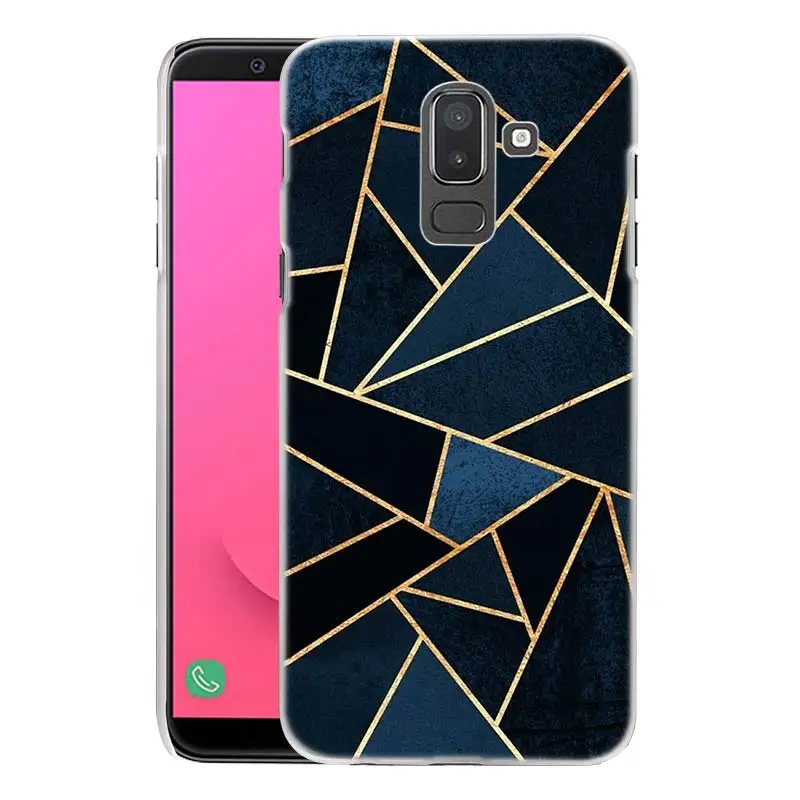 Чехол для телефона samsung Galaxy A9 A7 A8 A6+ Plus A5 A3 жесткий пластиковый прозрачный чехол с геометрическими фигурами - Цвет: 02