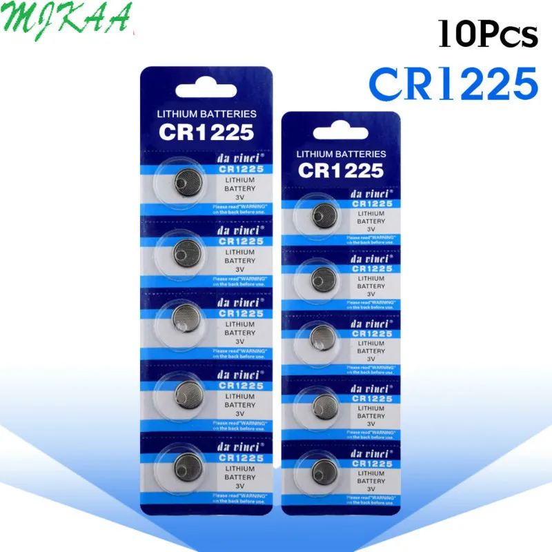 

10pcs/pack CR1225 Button Batteries LM1225 BR1225 KCR1225 Cell Coin Lithium Battery 3V CR 1225 For Watch Electronic Toy Remote