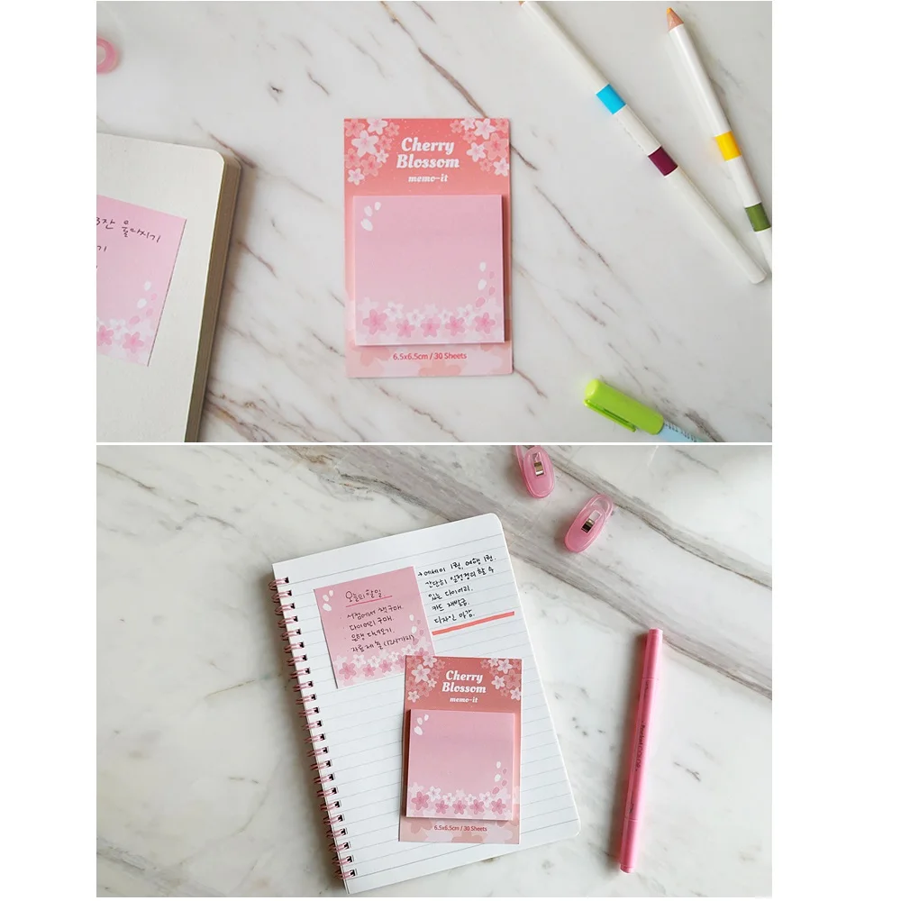 24 шт./лот Sakura memo pad мини цветочные листья и индекс Липкие заметки стикер Дневник