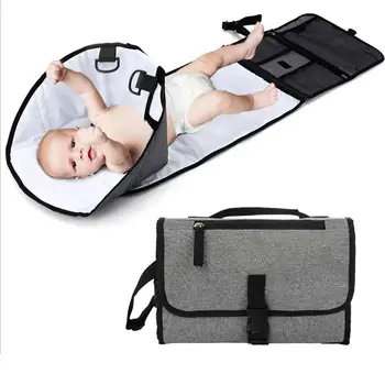 

Portable Foldable Nappy Changing Mat Waterproof PEVA Diaper Baby Changing Kit For Home Travel Outside Storage Bag Baby Floor Mat