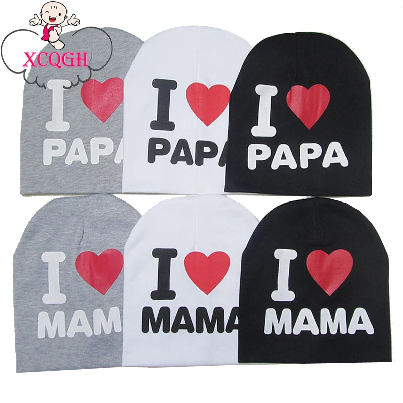

XCQGH Baby Beanies I love Mama Baby Toddlers Cotton Comfort Sleep Cap Headwear Cute Bee Hats for Girls Boys