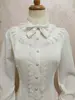 2022 New White Women's Shirt Sweet Lantern Sleeve Lace Ruffled Blouse for Girl by Yiliya ► Photo 3/6