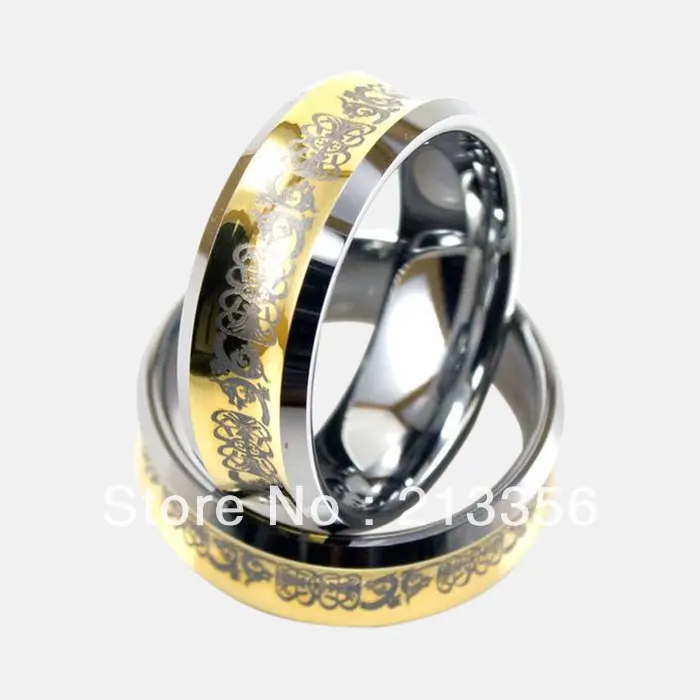 

FREE SHIPPING!USA WHOLESALES CHEAP PRICE BRAZIL RUSSIA HOT SELLING 8MM WOMEN&MENS GOLDEN CONCAVED HIS/HER TUNGSTEN WEDDING RING