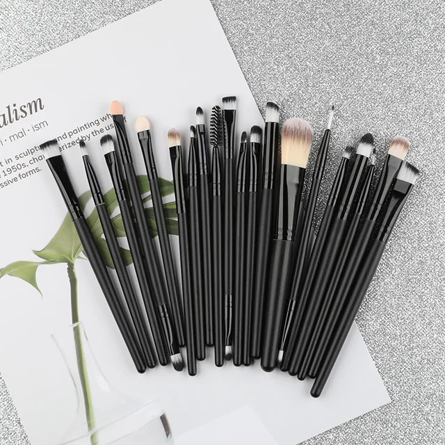 ROSALIND 20Pcs Professional Makeup Brushes Set Powder Foundation Eyeshadow Make Up Brushes Cosmetics Soft Synthetic Hair -