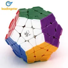 LeadingStar DaYan Megaminx with Ridges Stickerless Speed Magic Cube White Color Great Educational Toy For Children