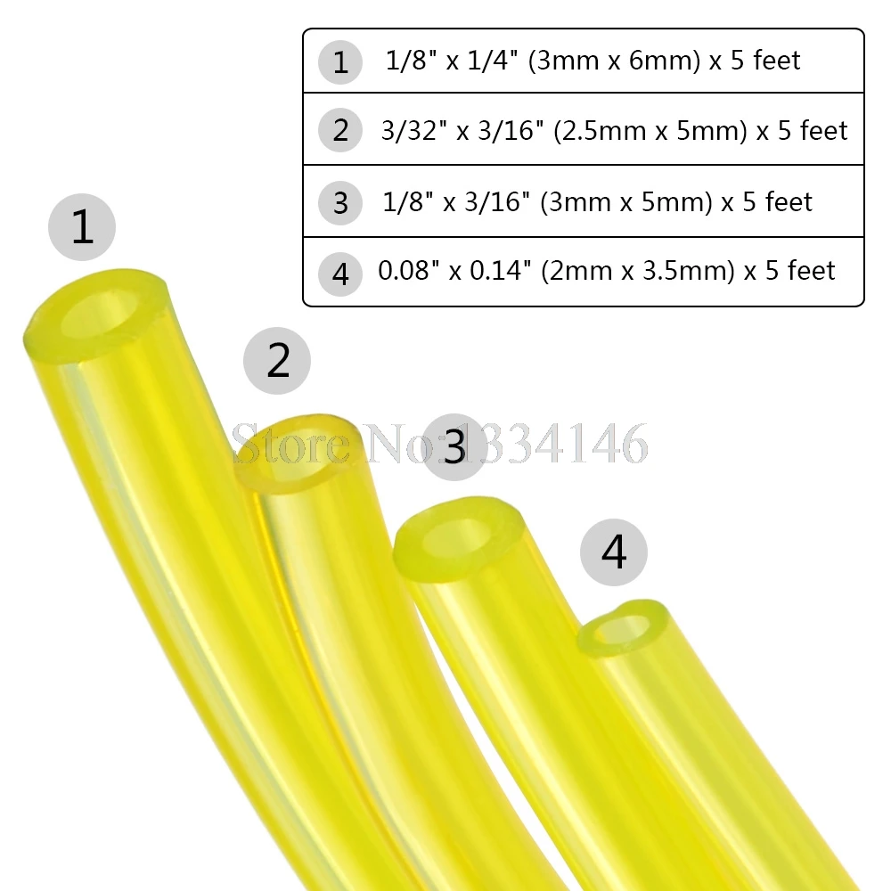 4 шт., мотоциклетная бензиновая газовая труба, нефтяная топливная трубка, шланг для KTM Yamaha Suzuki Honda Kawasaki BMW 2*3,5 мм 3*5 мм 3*6 мм 2,5*5 мм