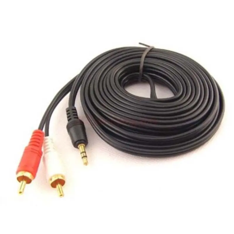 3 м аудио Aux 5 мм штекер стерео Mini Jack до 2 RCA Phono кабель динамика для mp3 плееров iPads iPhone
