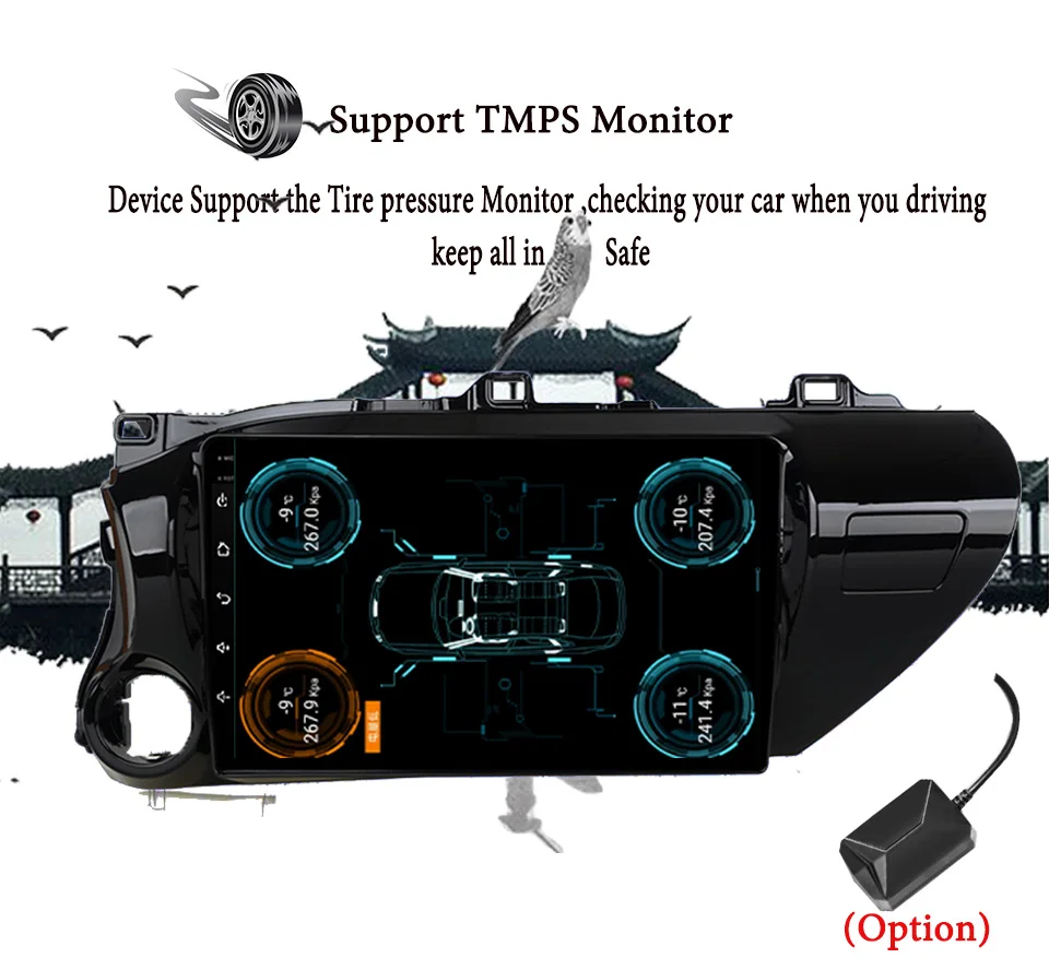 Perfect Android 9.1 Octa Core Car DVD GPS Navigation For Toyota Hilux 2016 2017 2018 Radio Stereo Multimedia Player Car PC Screen 2