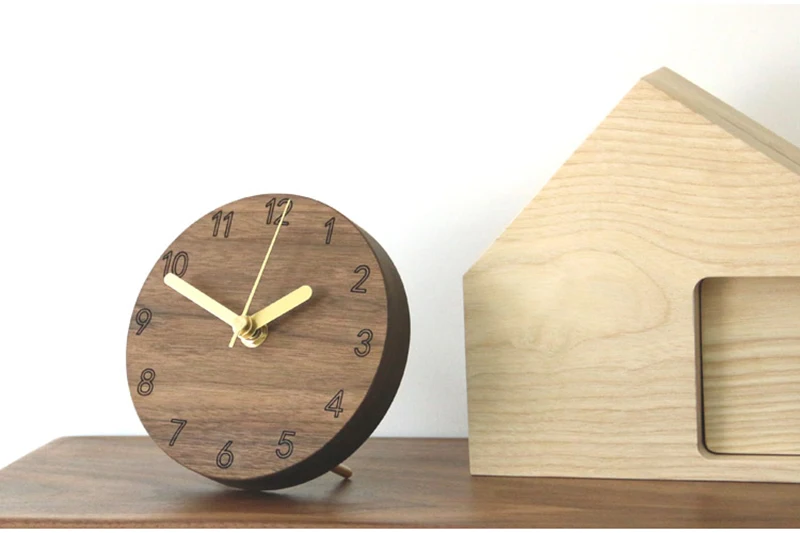 vintage wooden clock clock industrial la crosse mini antique decoration reloj sobremesa moderno decoracion alarm clock batman wood clock desk (7)