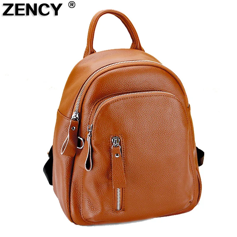 ZENCY Fashion Famous Brand Small Genuine Real Leather Women Top Layer Cowhide First Layer Cow Skin Ladies Backpacks Bags Girls ZENCY Fashion Famous Brand Small Genuine Real Leather Women Top Layer Cowhide First Layer Cow Skin Ladies Backpacks Bags Girls