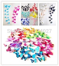 12 kusov 6 veľkých+ 6 malých nalepovacích motýľkov z Aliexpress