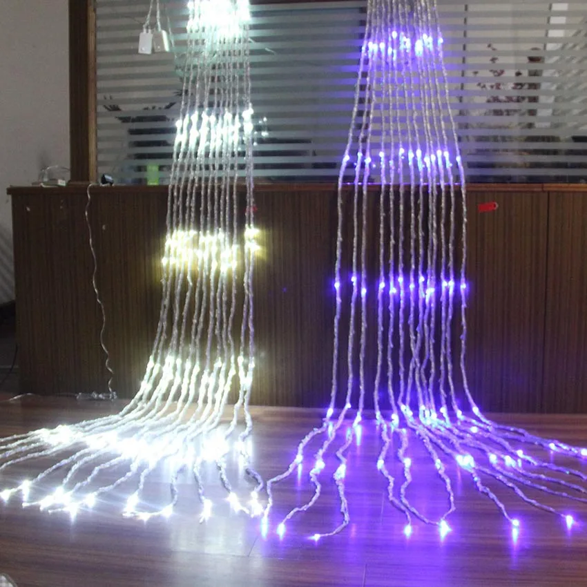 3x2M/3x3M/6x3M Waterproof LED Waterfall Icicle Curtain String Lights Party Holiday Christmas Light for Wedding Garden Decoration 3x2M/3x3M/6x3M Waterproof LED Waterfall Icicle Curtain String Lights Party Holiday Christmas Light for Wedding Garden Decoration