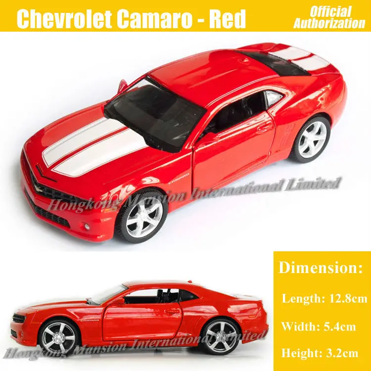 1:36 Масштаб литья под давлением модель автомобиля из металлического сплава для Chevrolet Camaro коллекция Вытяните назад автомобильные игрушки-красный