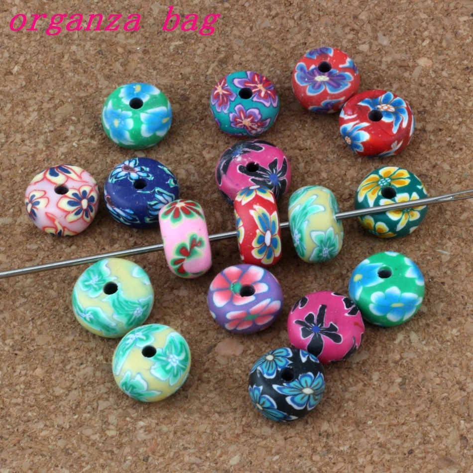 100 Pcs Mix Assorted Polymer Fimo Clay Spacer beads For DIY Necklace