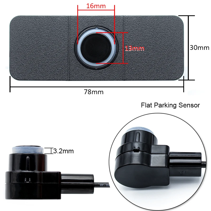 2024 Nuovo Auto Dimming Interni Specchietto retrovisore Monitor Anteriore Posteriore 8 Sensore di Parcheggio Con Staffa Originale 16mm Sensore Piatto - Image 5