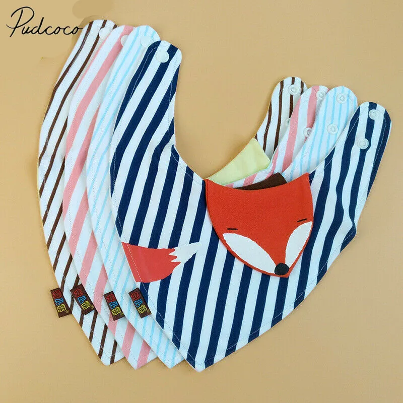 

2019 Baby Accessories 100% Cotton Fiber Baby Bibs Double Layers Newborn Burp Bib Kid Bandana