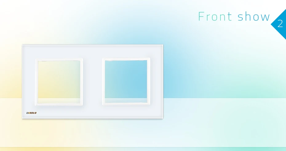 Livolo роскошное белое жемчужное Хрустальное стекло, стандарт ЕС, двойная стеклянная панель для настенного выключателя и розетки, C7-2SR-11(4 цвета
