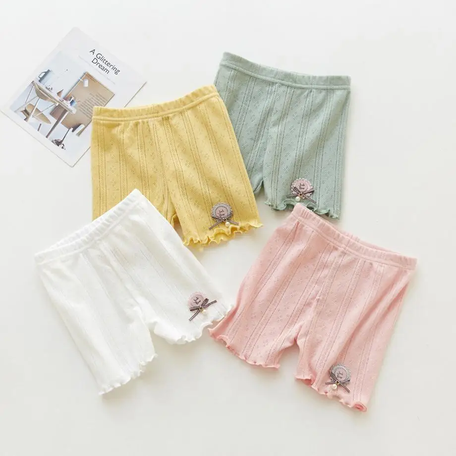 

leggings for girls 2019 high beading embroidery lace spring&summer short leggings girls safety pants cotton girls leggings