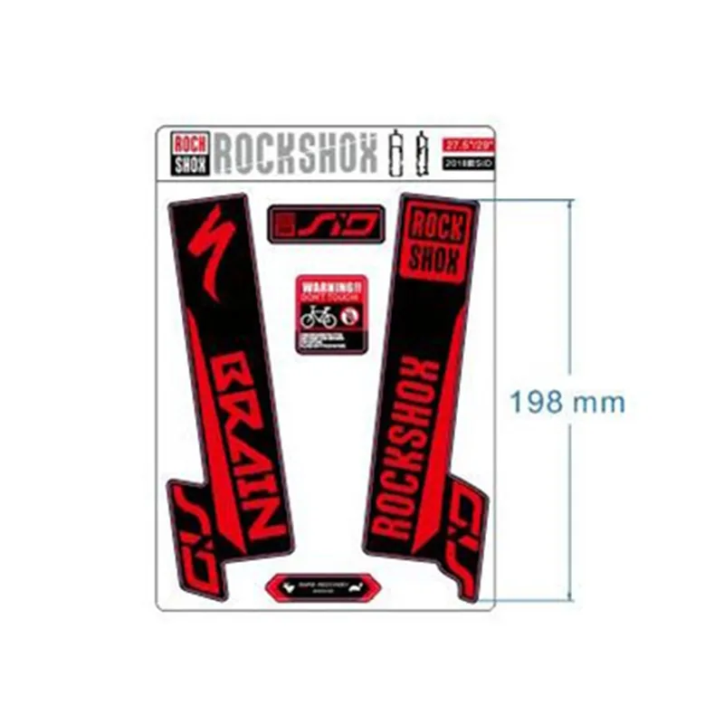 2018 ROCK SHOX SID BRAIN rockshox Щука лирик горный велосипед наклейки на вилке MTB DH дорожный