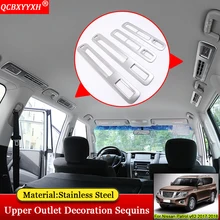 QCBXYYXH Car-styling Modification Upper Air Conditioning Outlet Decoration Sequins Accessories For Nissan Patrol y62 2017 2018