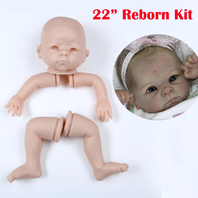 Kit Reborn 22inch Unpainted Doll Parts Vinyl Silicone Baby Reborn Dolls 3 4 Limbs Unpainted Blank Doll Diy Bebes Reborn Kit Dolls Aliexpress